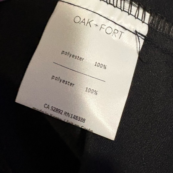 Oak & Fort size Medium black mini skort with side slit - Picture 8 of 8